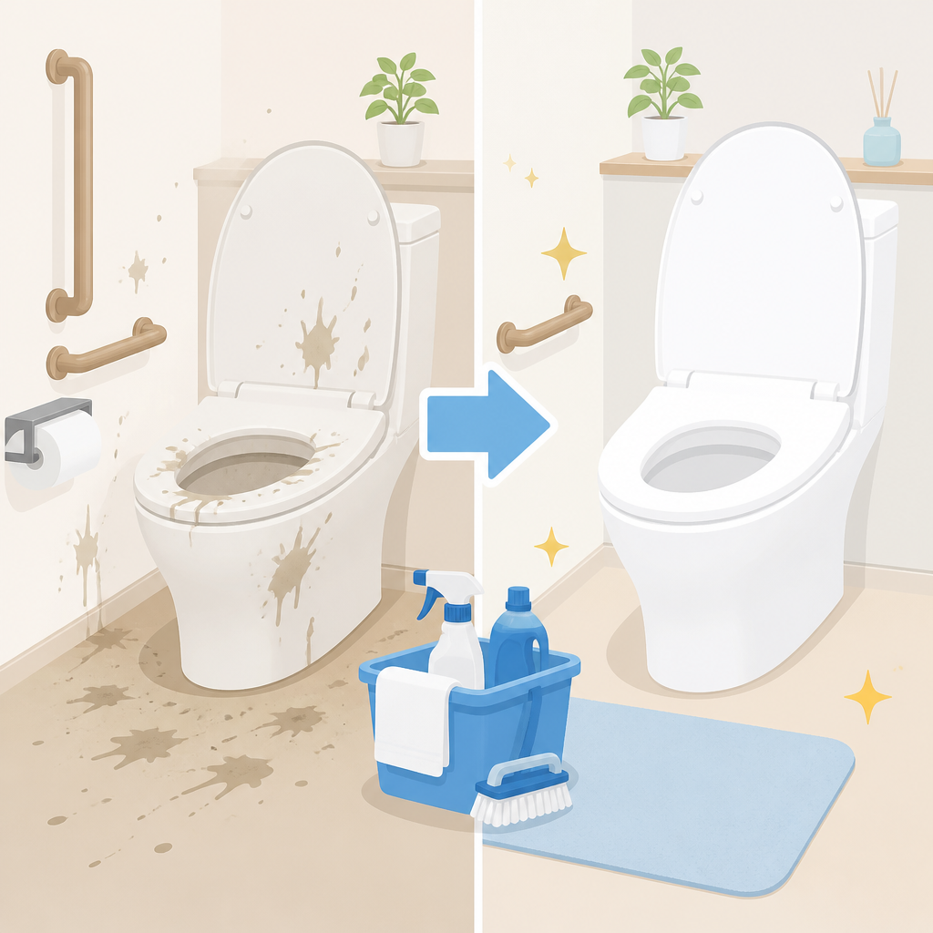高齢者のトイレ汚れができる仕組み
