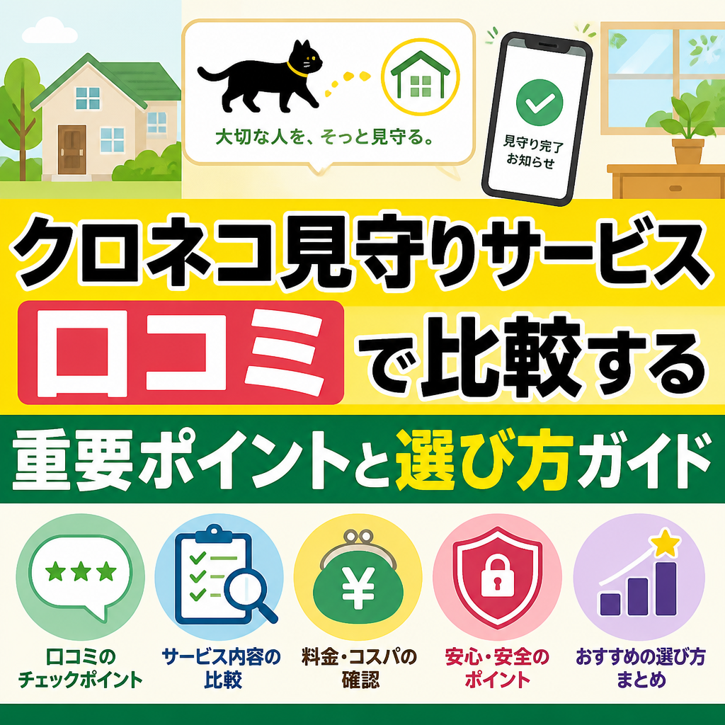 クロネコ見守りサービス 口コミで比較する重要ポイントと選び方ガイド
