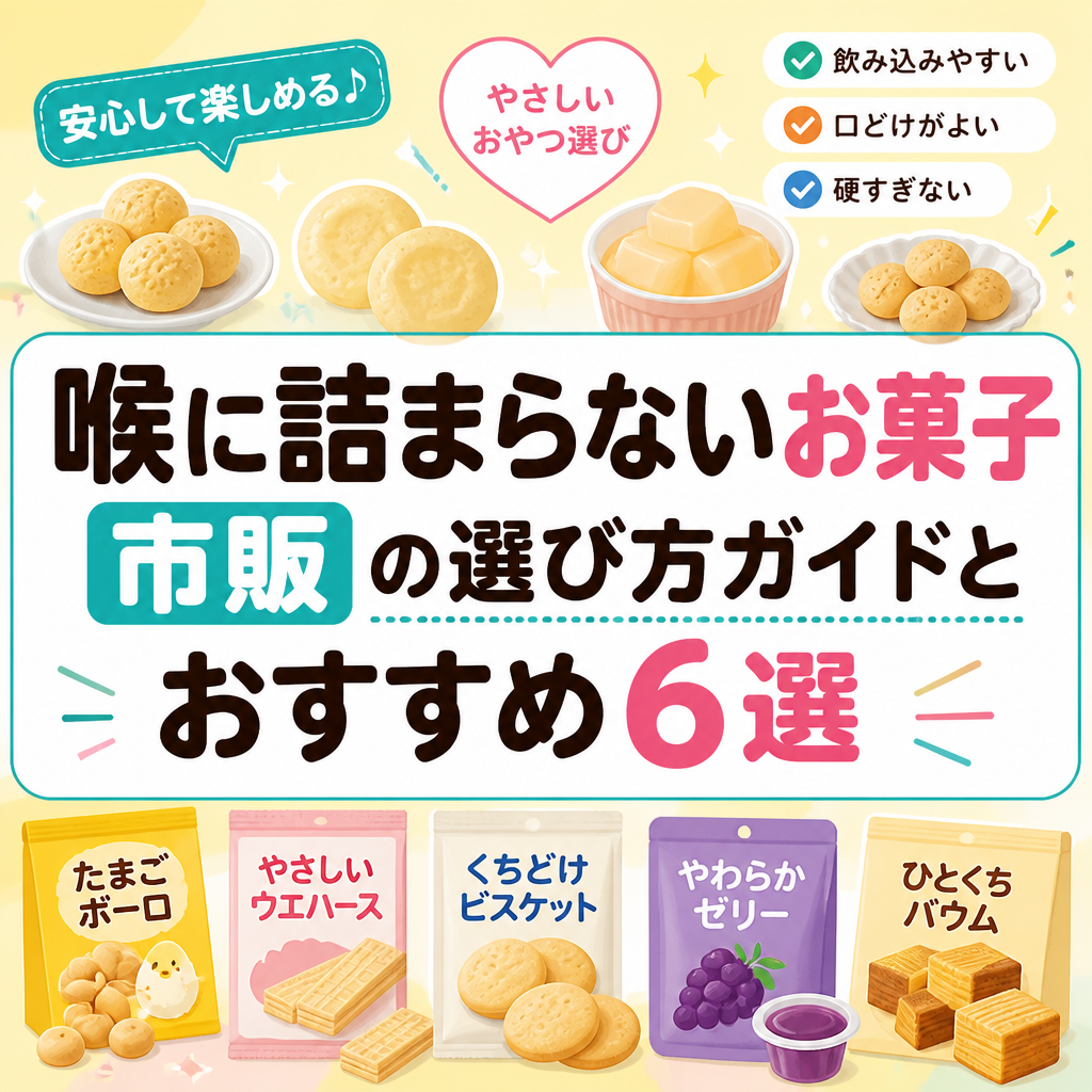 喉に詰まらないお菓子 市販の選び方ガイドとおすすめ6選