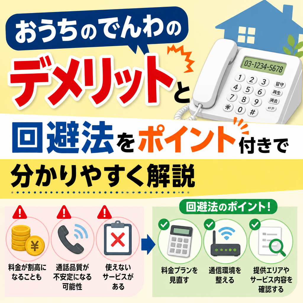 おうちのでんわのデメリットと回避法をポイント付きで分かりやすく解説