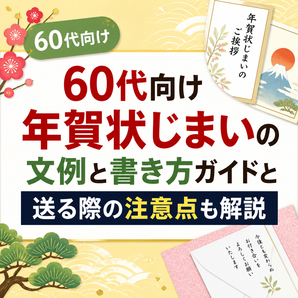 60代向け 年賀状じまいの文例と書き方ガイドと送る際の注意点も解説