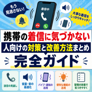 携帯の着信に気づかない人向けの対策と改善方法まとめ完全ガイド