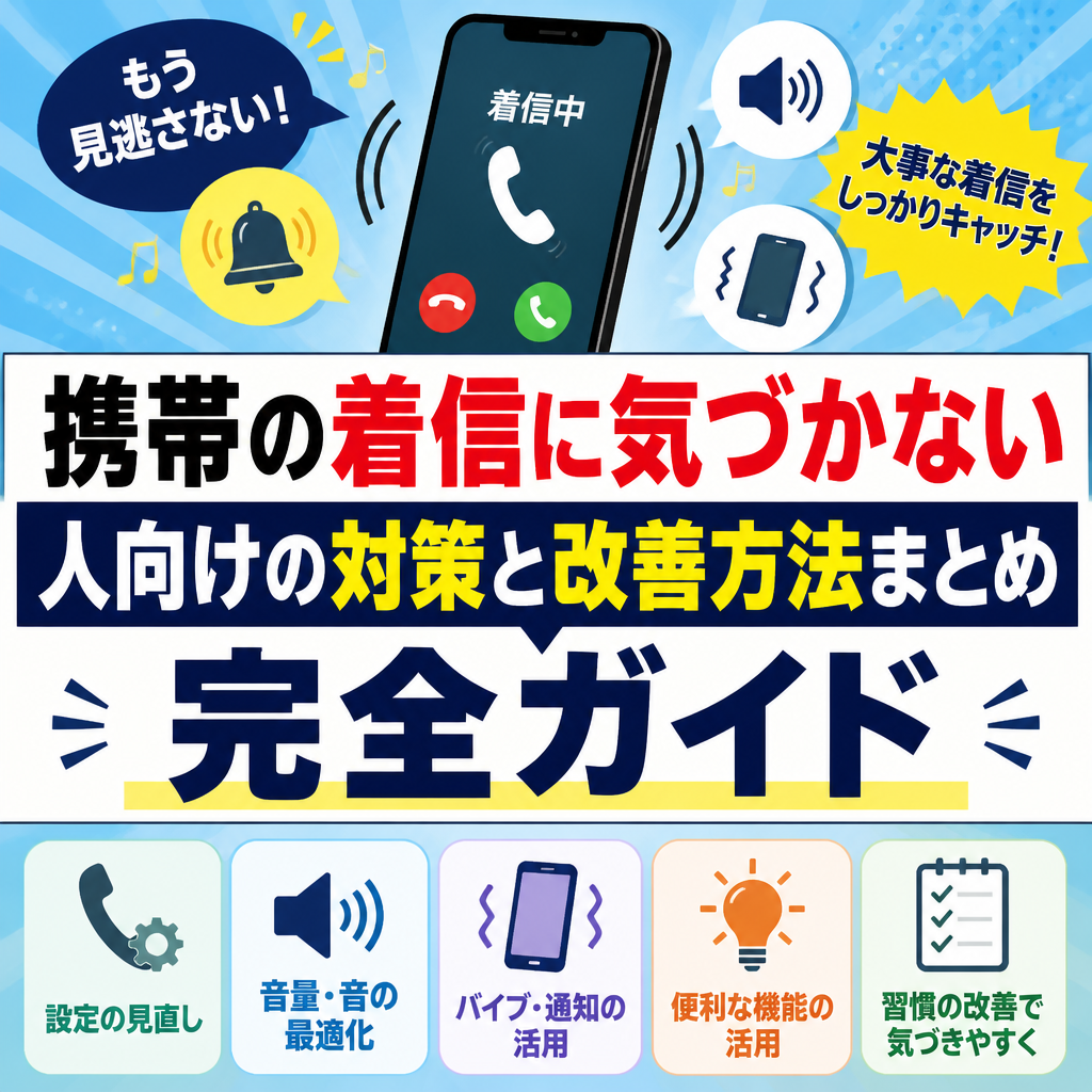 携帯の着信に気づかない人向けの対策と改善方法まとめ完全ガイド