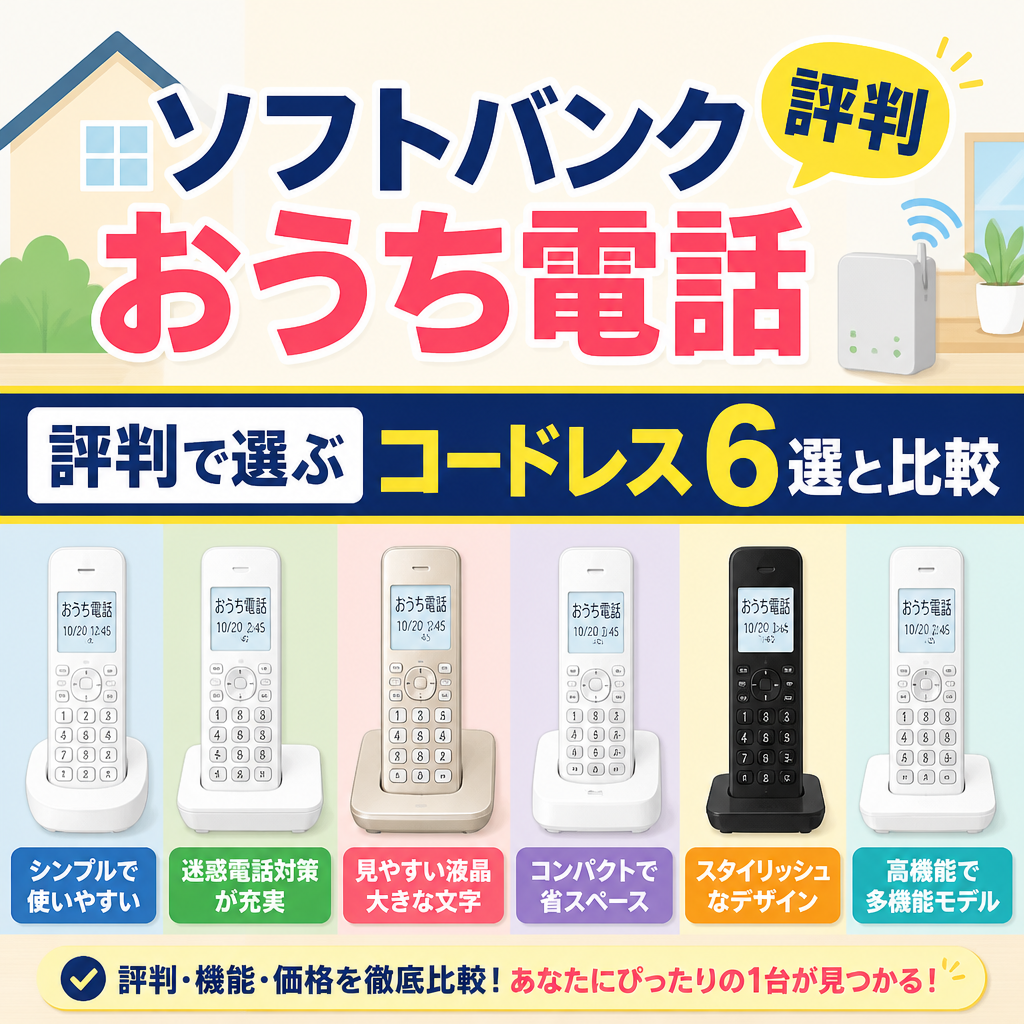 ソフトバンク おうち電話 評判で選ぶコードレス6選と比較