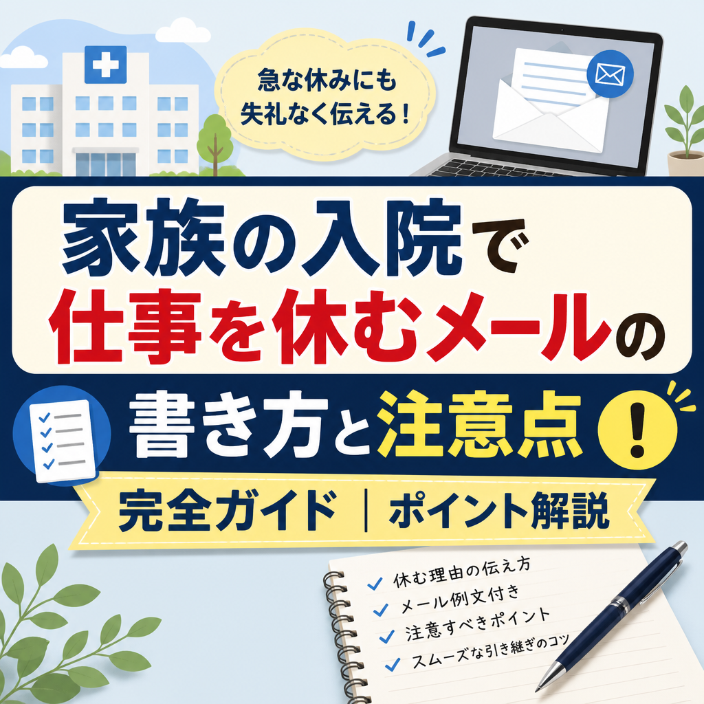 家族の入院で仕事を休むメールの書き方と注意点完全ガイドポイント解説