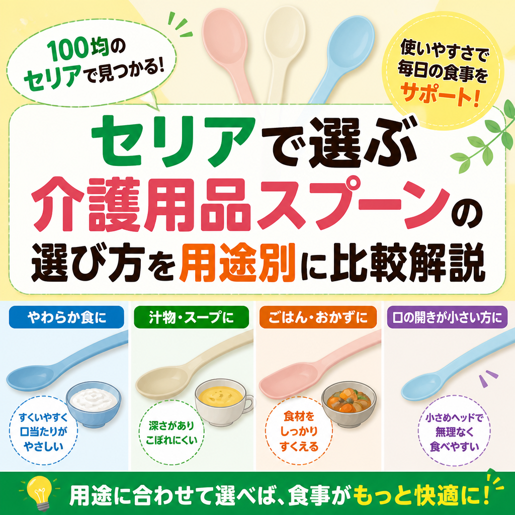 セリアで選ぶ介護用品スプーンの選び方を用途別に比較解説