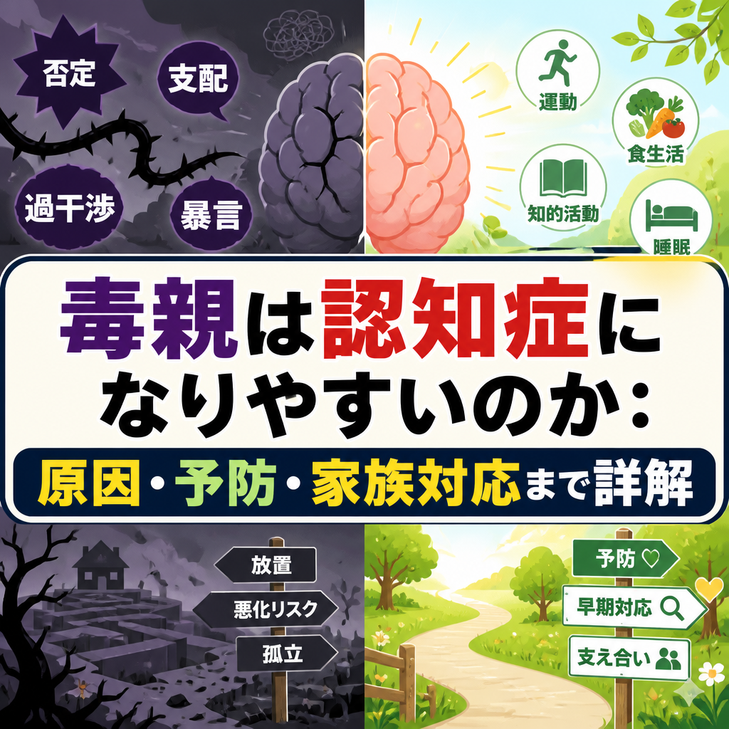 毒親は認知症になりやすいのか：原因・予防・家族対応まで詳解