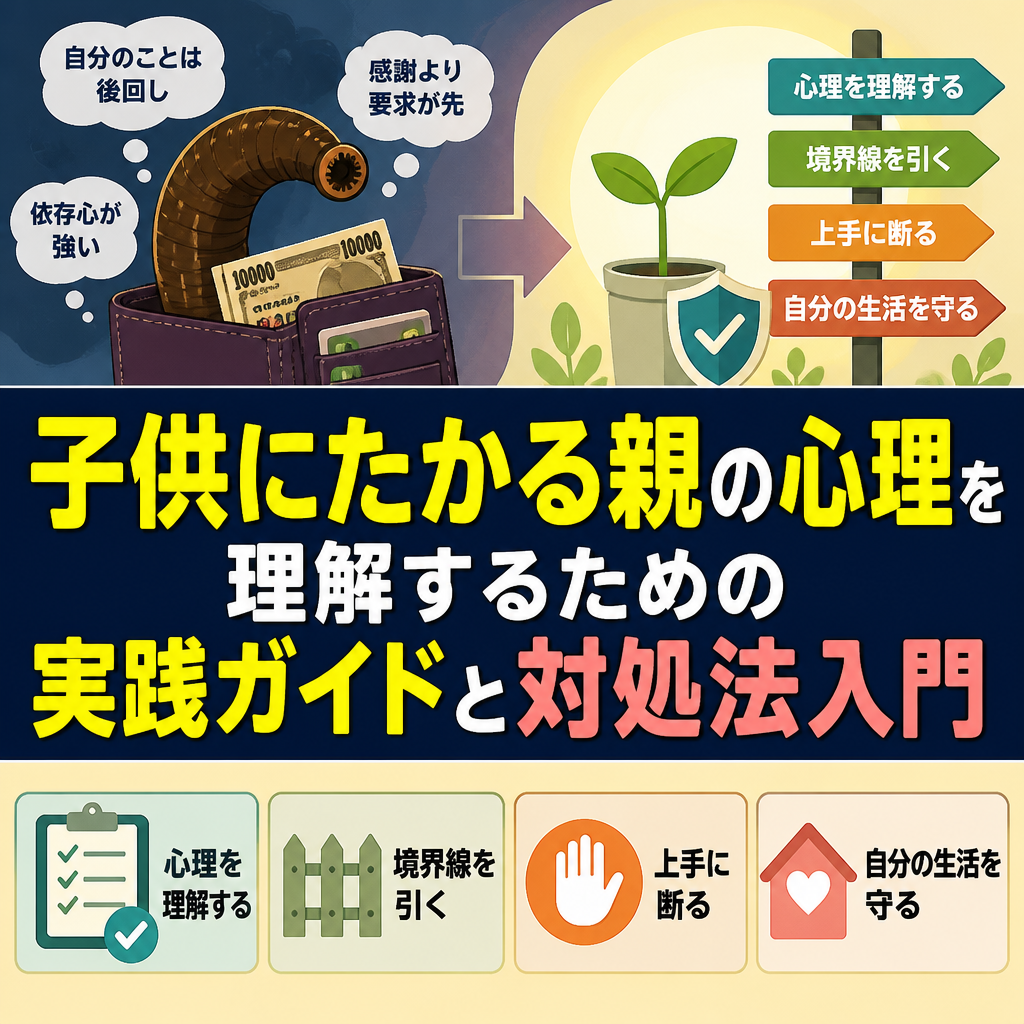 子供にたかる親の心理を理解するための実践ガイドと対処法入門