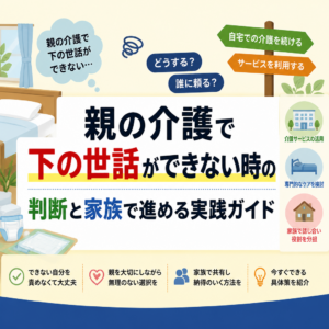 親の介護で下の世話ができない時の判断と家族で進める実践ガイド