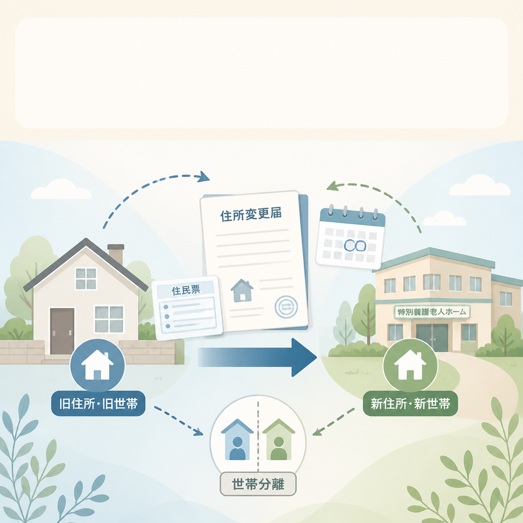 特養の住所変更と世帯分離：手続き・メリットと注意点を分かりやすく解説