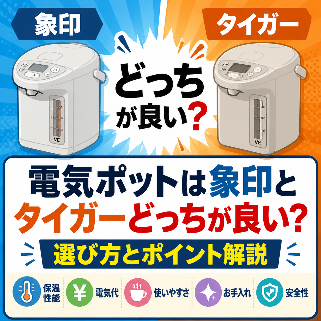 電気ポットは象印とタイガーどっちが良い?選び方とポイント解説