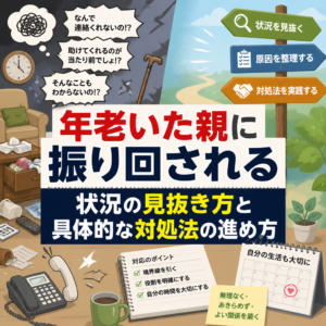 年老いた親に振り回される状況の見抜き方と具体的な対処法の進め方