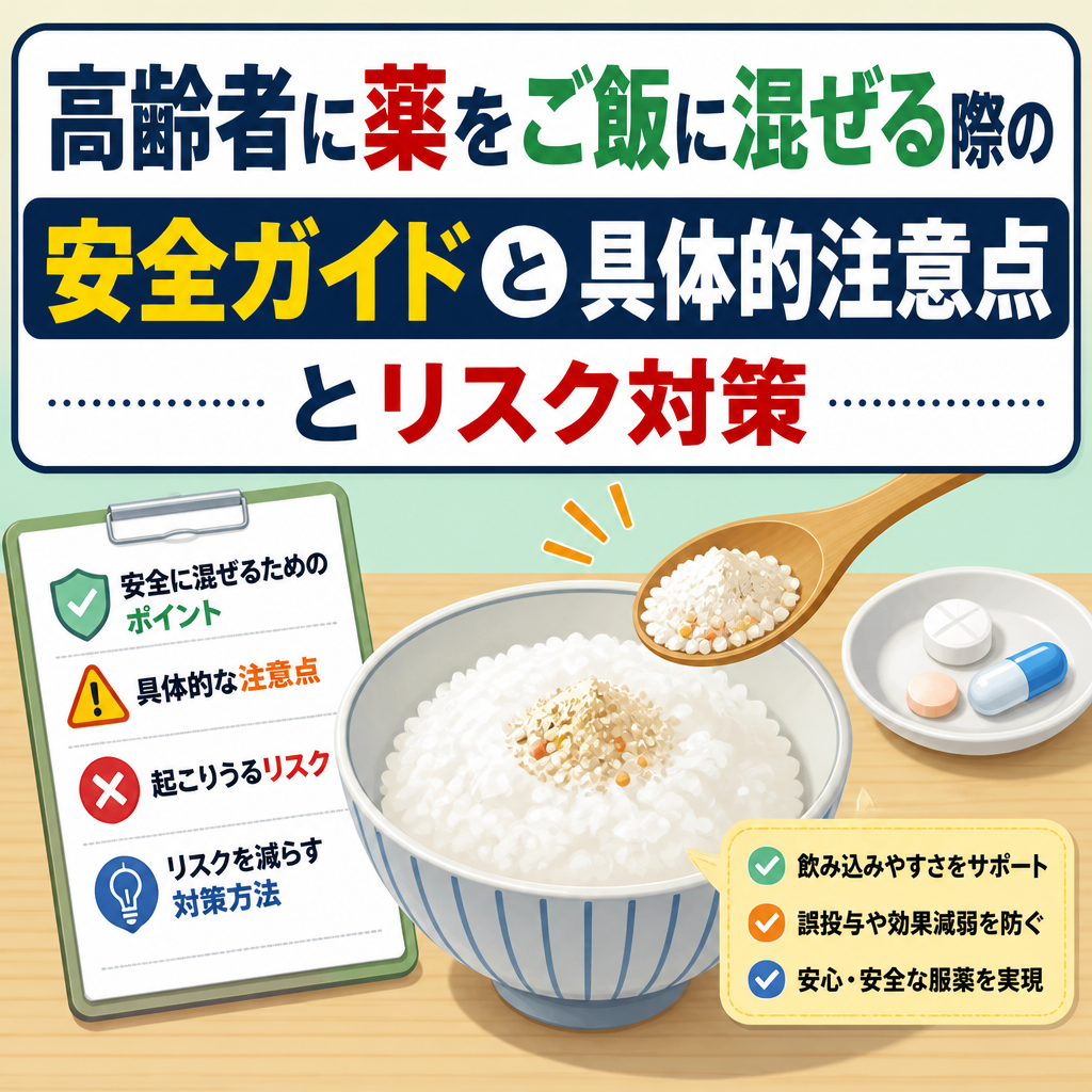 高齢者に薬をご飯に混ぜる際の安全ガイドと具体的注意点とリスク対策